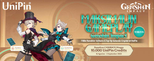 Main Genshin Impact Makin Maksimal! Top Up Genesis Crystal di UniPin dan Raih Cashback Hingga 10.000 UniPin Credits